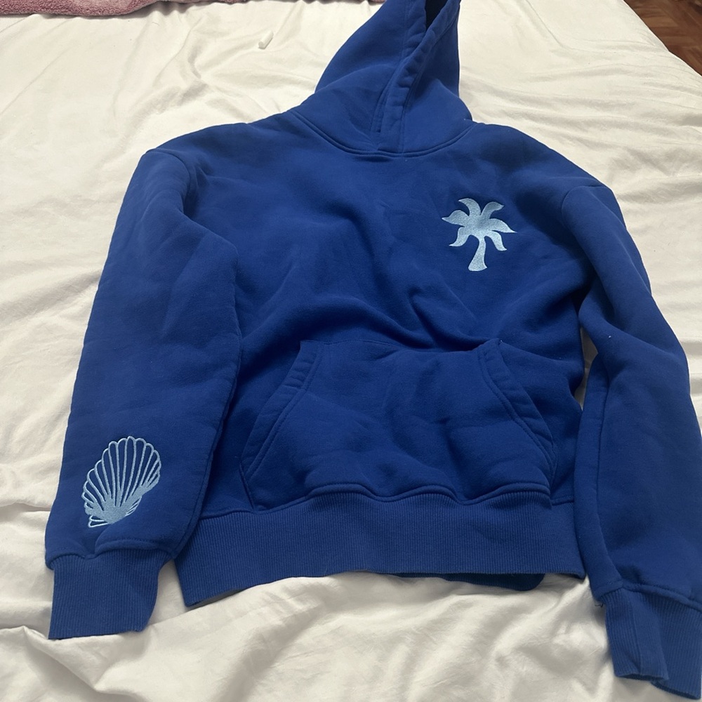 Pink Palm Puff Blue hoodie, size xs, in perfect condition